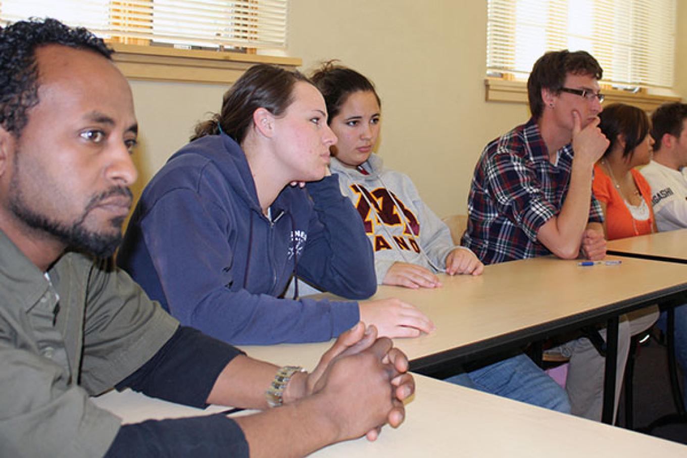 Students in a youth studies class.